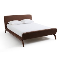 Кровать С велюровой обивкой Trabador 160 x 200 см каштановый AM.PM  фото, kupilegko.ru